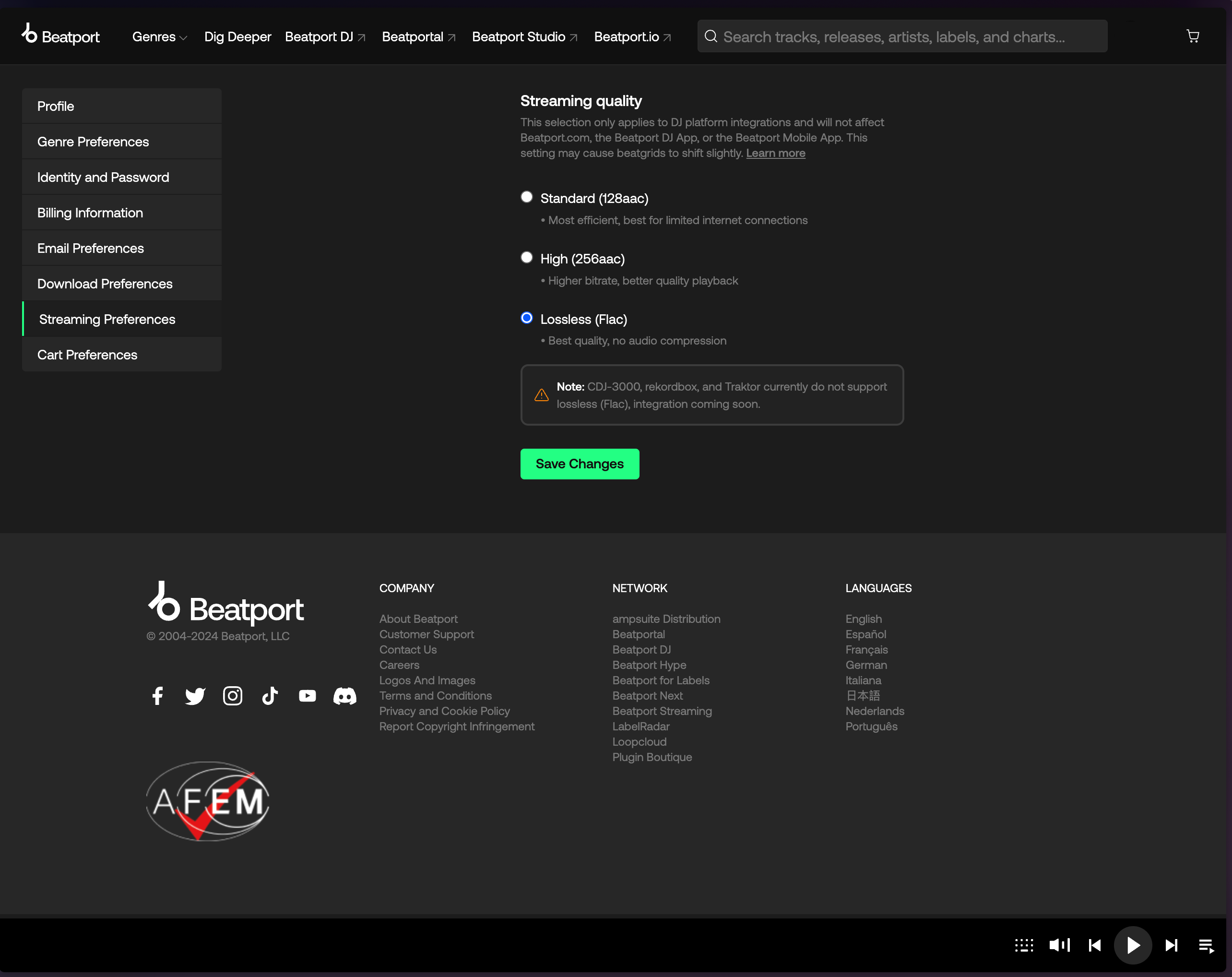 Beatport Streaming Quality.png